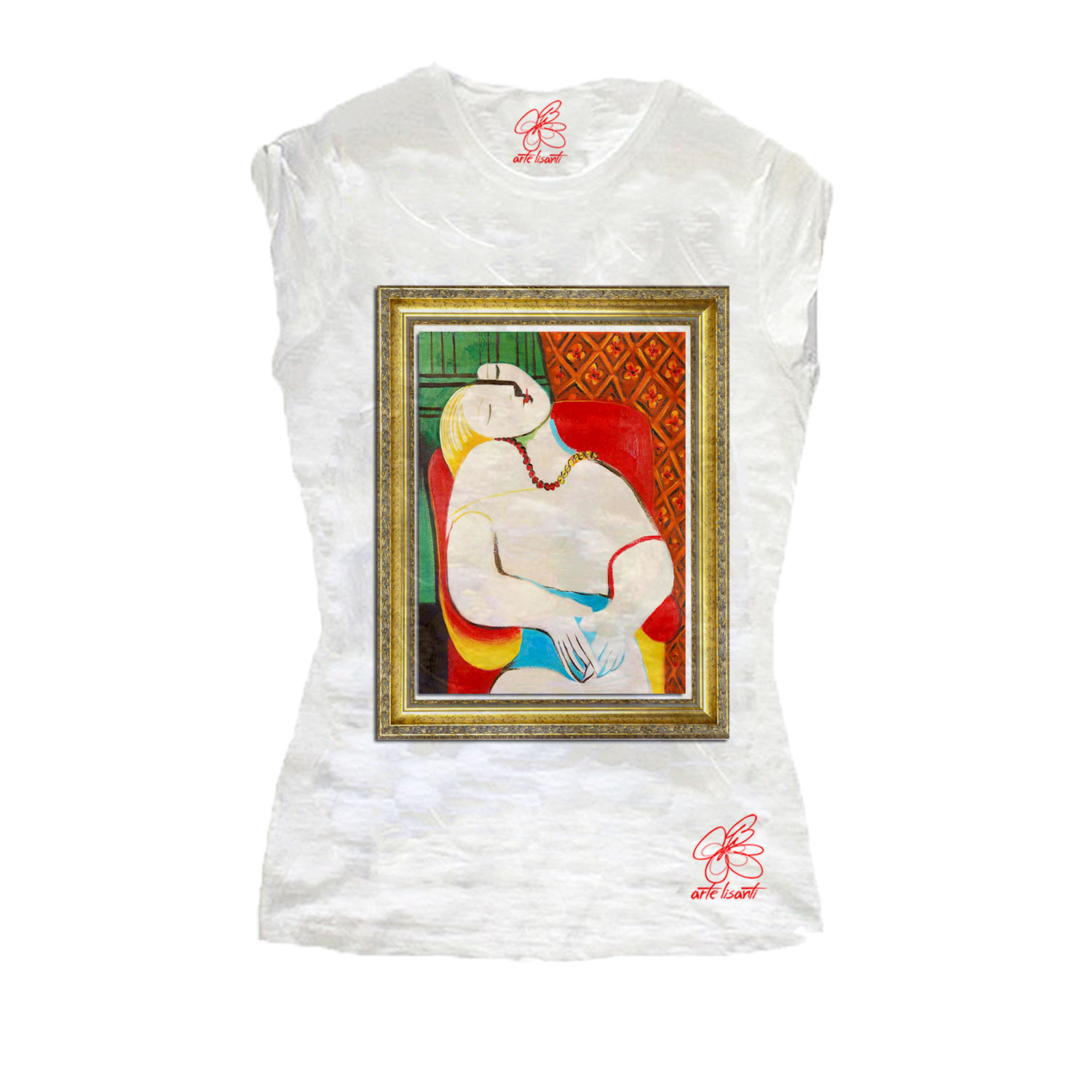 T-shirt dipinta a mano - Il sogno di Picasso