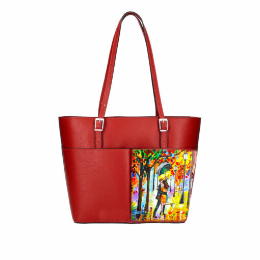 Borsa dipinta a mano – Omaggio agli innamorati di Leonid Afremov