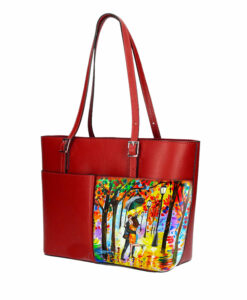 Borsa dipinta a mano – Omaggio agli innamorati di Leonid Afremov