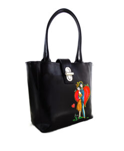 Hand-painted bag - Homage to comic books by Peynet
