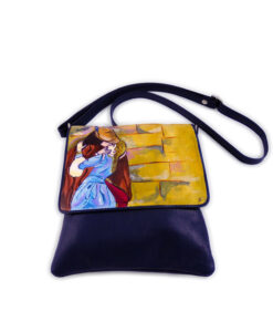 Hand-painted bag - The Kiss by Hayez