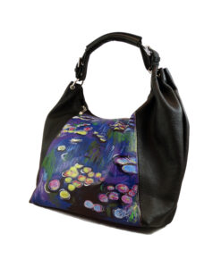 Borsa dipinta a mano – Ninfee al mattino di Monet