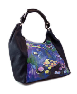 Borsa dipinta a mano – Ninfee al mattino di Monet