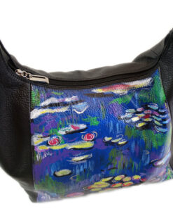 Borsa dipinta a mano – Ninfee al mattino di Monet