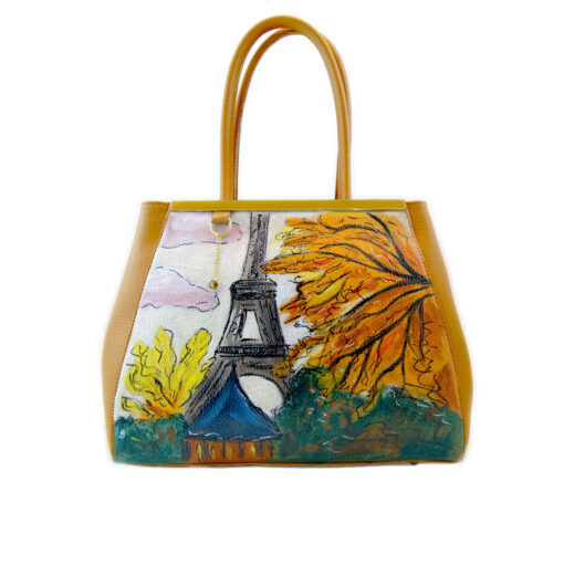 Hand-painted bag - Paris