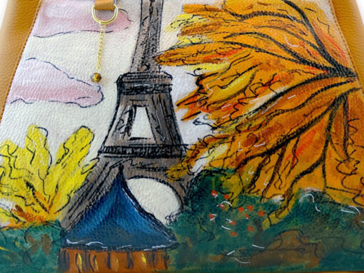 Hand-painted bag - Paris