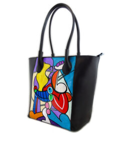 Borsa dipinta a mano – Nudo con natura morta di Picasso