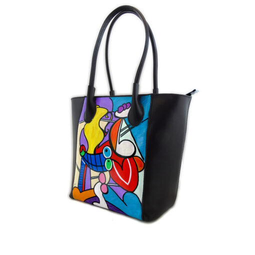 Borsa dipinta a mano – Nudo con natura morta di Picasso