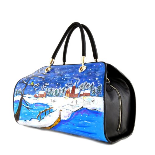 Hand-painted bag - Sweet winter