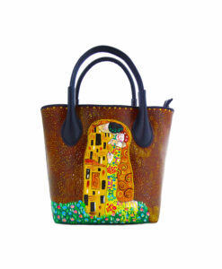 Borsa dipinta a mano – Il bacio di Klimt