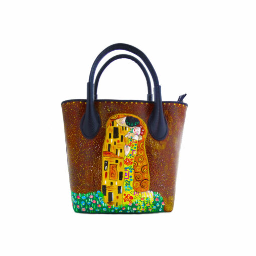 Borsa dipinta a mano – Il bacio di Klimt