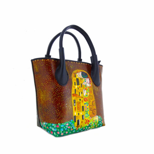 Borsa dipinta a mano – Il bacio di Klimt