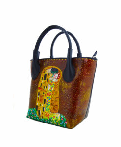 Borsa dipinta a mano – Il bacio di Klimt