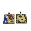 Hand-painted earrings - The Music by Klimt