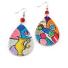 Hand painted earrings - Nude with still life by Picasso
