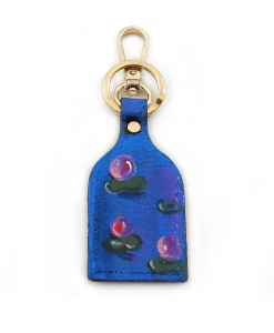 Hand painted keychain - Water lilies by Monet