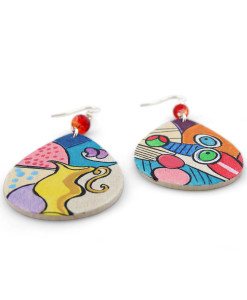 Hand painted earrings - Nude with still life by Picasso