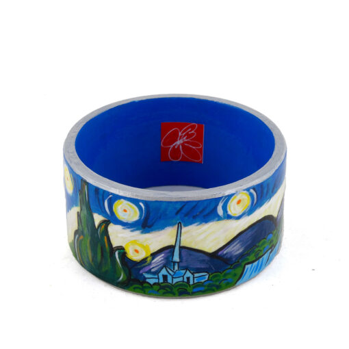 Bracciale dipinto a mano – La notte stellata di Van Gogh