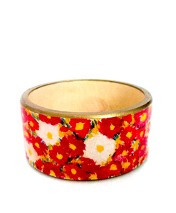 Hand-painted bangle - Field of flowers by Schiele