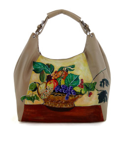 Borsa dipinta a mano – Canestro di frutta di Caravaggio