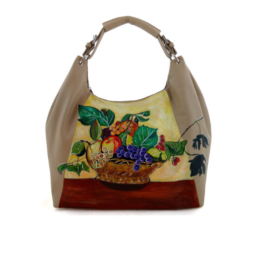 Borsa dipinta a mano – Canestro di frutta di Caravaggio