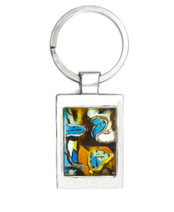 Hand painted keychain - The Persistence of Memory by Dali