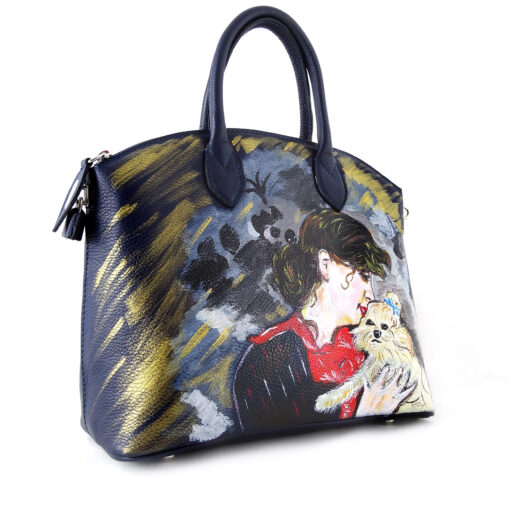 Hand painted bag - Portrait of Madame Rejane by Boldini