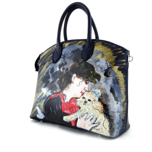 Hand painted bag - Portrait of Madame Rejane by Boldini