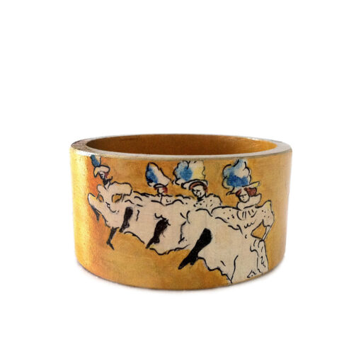 Bracciale dipinto a mano – La Troupe de M.lle Eglantine di Lautrec