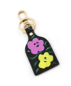 Hand painted keychain - Flowers by Warhol