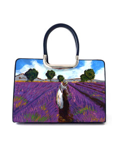 Borsa dipinta a mano – Lavanda in Provenza