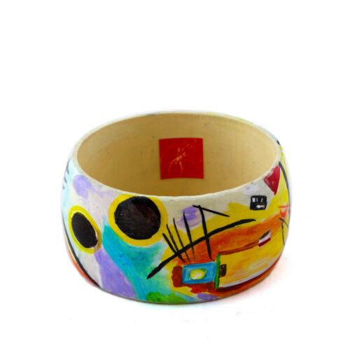 Bracciale dipinto a mano – Blu, giallo, rosso di Kandinskij