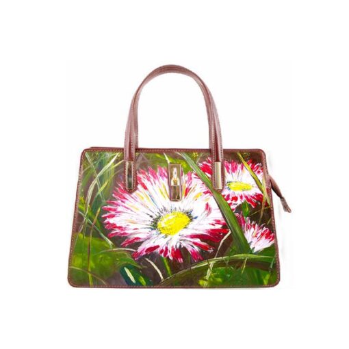 Hand-painted bag - Field Daisies