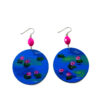 Hand-painted earrings - The water lilies by Monet