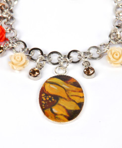 Bracciale dipinto a mano – Girasoli