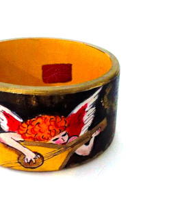 Bracciale dipinto a mano – Angiolino Musicante di Rosso Fiorentino