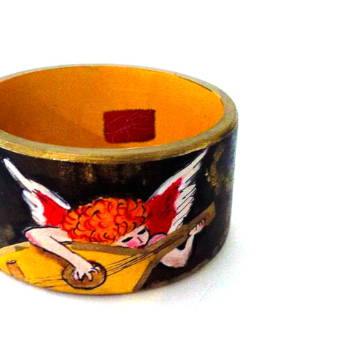 Bracciale dipinto a mano – Angiolino Musicante di Rosso Fiorentino