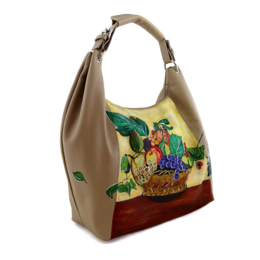 Borsa dipinta a mano – Canestro di frutta di Caravaggio