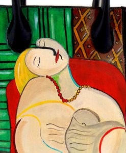 Borsa dipinta a mano – Il sogno di Picasso