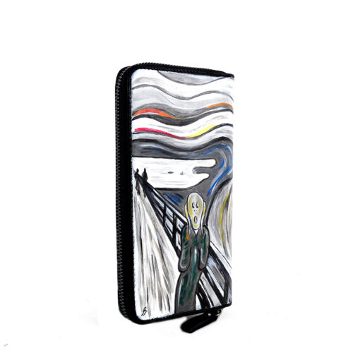 Portafoglio dipinto a mano – L’Urlo di Munch