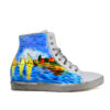 Sneakers dipinte a mano – Regate ad Argenteuil di Monet