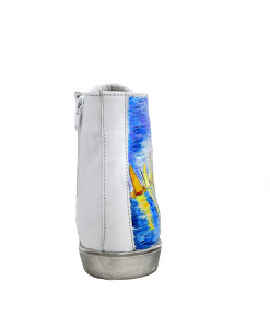 Sneakers dipinte a mano – Regate ad Argenteuil di Monet