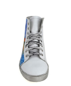Sneakers dipinte a mano – Regate ad Argenteuil di Monet