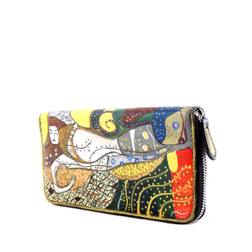 Portafoglio dipinto a mano – Serpenti d’acqua di Klimt