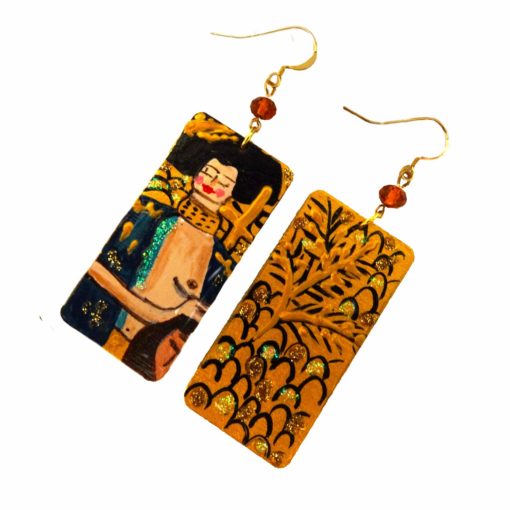 Orecchini dipinti a mano – Giuditta di Gustav Klimt