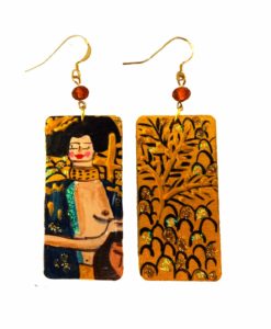 Orecchini dipinti a mano – Giuditta di Gustav Klimt