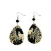 Hand-painted earrings - Two silhouettes by Klimt