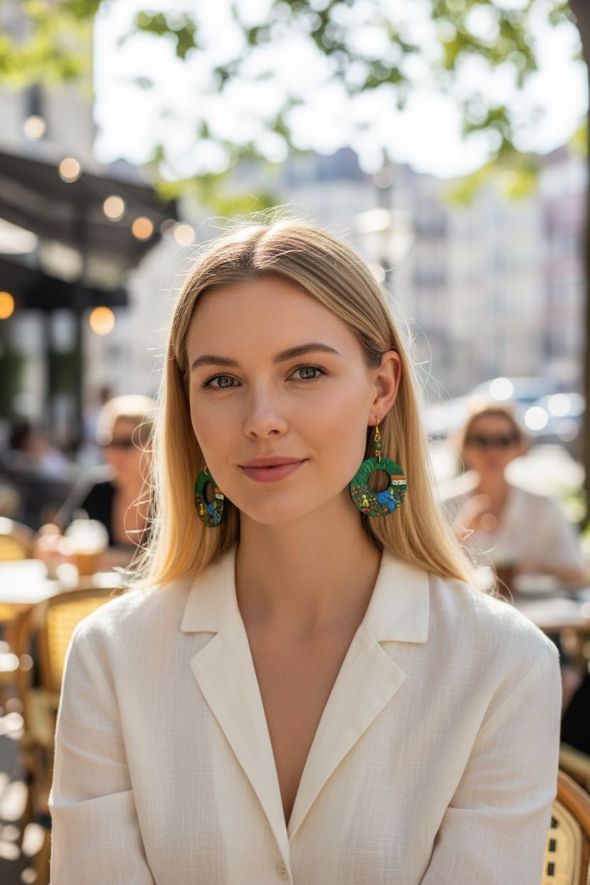 Orecchini dipinti a mano – I Papaveri di Monet Orecchini dipinti a mano – I Papaveri di Monet