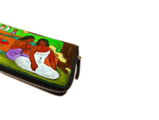 Portafoglio dipinto a mano – Giocosità (Arearea) di Gauguin