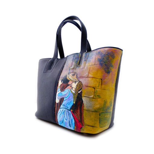 Borsa dipinta a mano – Il bacio di Hayez